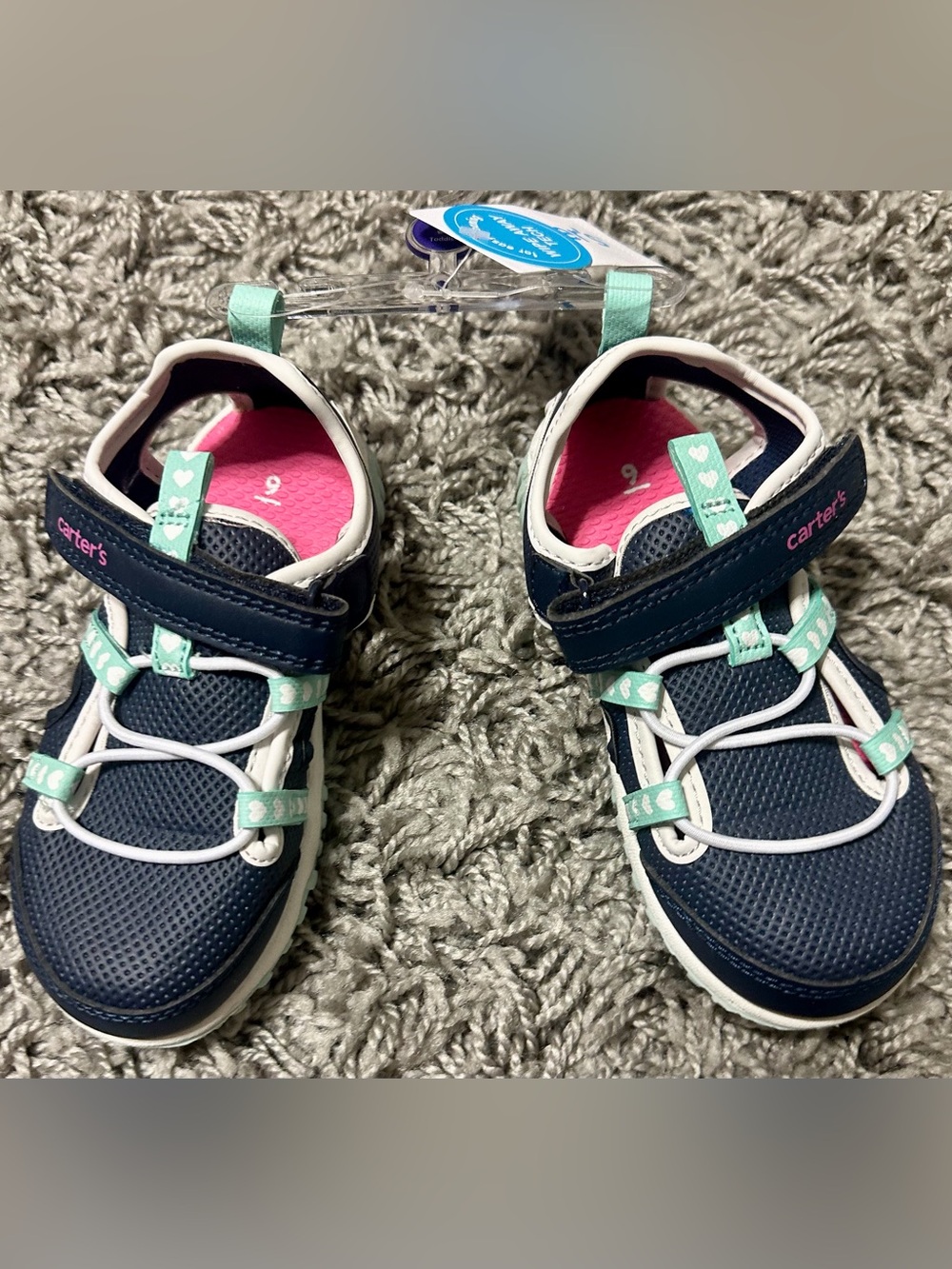 Kids Navy and Pink Active Sandals